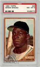 Minnie Minoso 1962 Topps Card #28 PSA 8 NM-MT