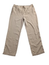 Talbots Size 12 Lyocell Elastic Back Tan Pull On Pants High Rise