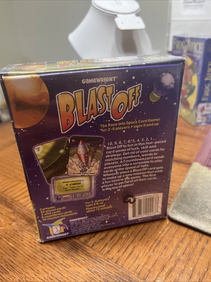 СОВЕРШЕННО новая винтажная карточная игра Blast Off The Race Into Space! Gamewright, 2002 Fun США - Изображение 3 из 4