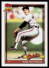 Mark Williamson, 1991 Topps, #296, Baltimore Orioles,