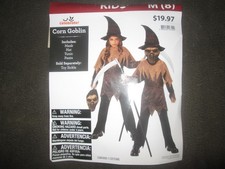 Girls Boys CORN GOBLIN SCARY SCARECROW Halloween Costume M Md Med 8 NEW