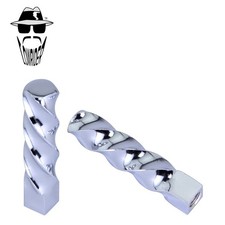 ORIGINAL LOWRIDER 24T SQUARE TWISTED BICYCLE CHROME PEGS FITS 3/8 AXLE.