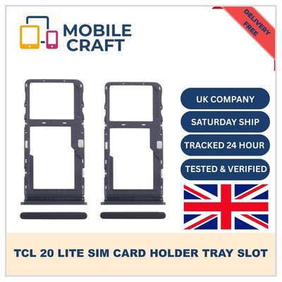 Für TCL 20L/20 Lite SIM-Kartenfach Halter Steckplatz Ersatz Schwarz UK Lager