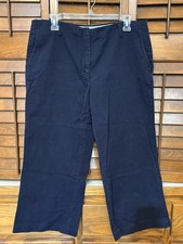 TOMMY HILFIGER Women's NAVY BLUE Cotton Capri Pants SZ 12