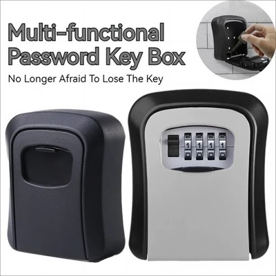 Außen Hochsicherheit Wandmontage Schlüssel Safe Box Code Schloss Aufbewahrung 4 Ziffern UK