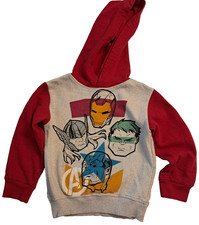 Marvel Avengers Boys Hoodie Toddler 4T Superhero Hooded Sweatshirt