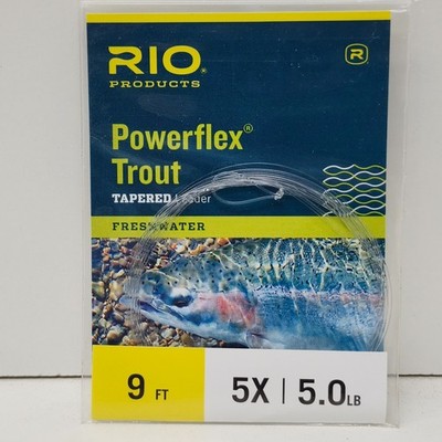 RIO Trout Freshwater Tapered Leader Fishing Line 9ft 5X 5lb
