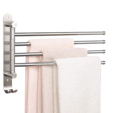 NearMoon Swivel Towel Rack, 13.8" Thicken 304 13.8 Inch, Brushed Nickel