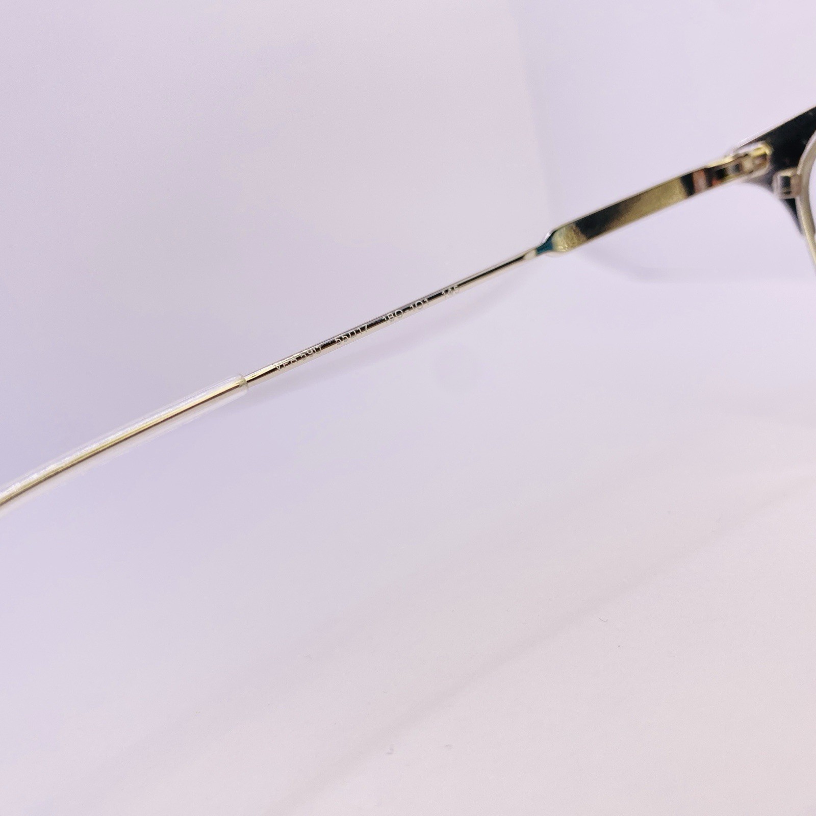 Prada Eyeglasses Frames VPR 59U 1BO-1O1 55 [] 17 145 Silver Black Authentic thumbnail 6