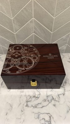 Patek Philippe Geneve Red Wood Watch Presentation Box