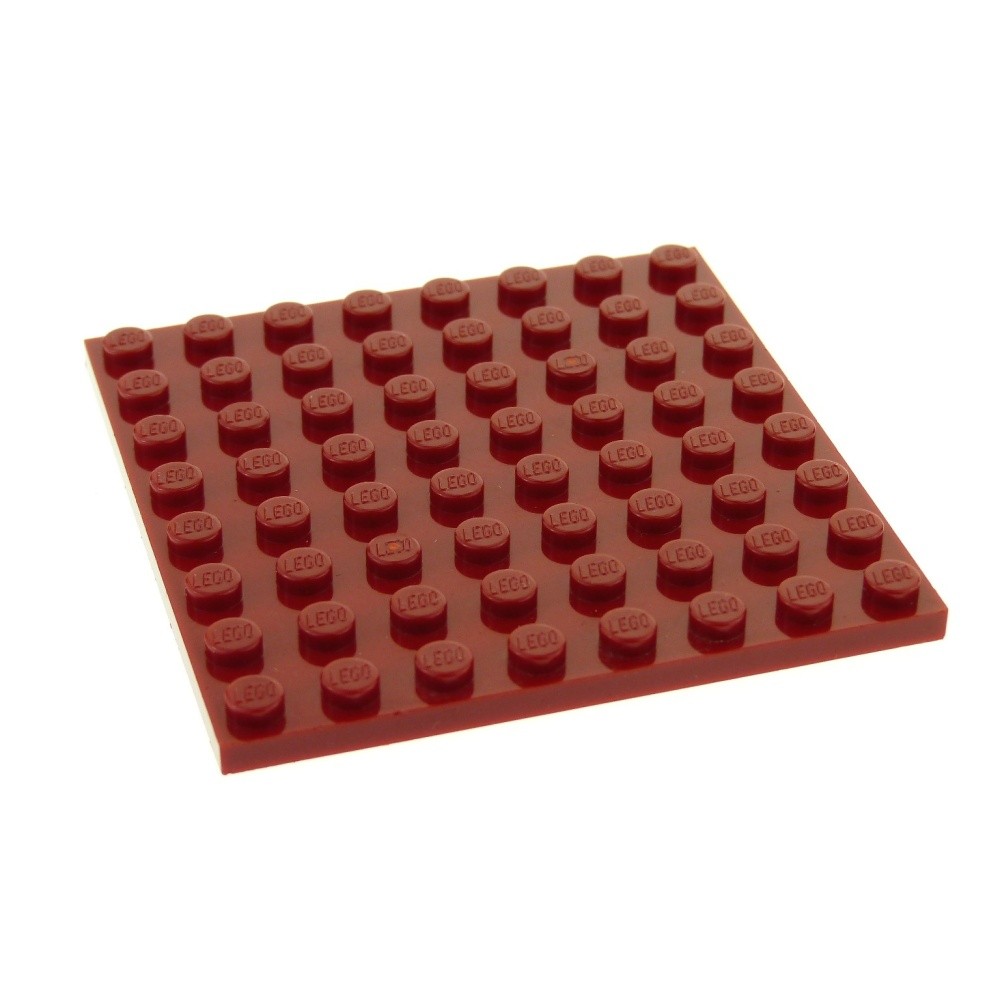 1X Lego Base Plate 8X8 Dark Red Base Plate Harry Potter 6249819 42534 41539