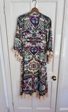 ZARA Multi-Coloured Printed Midi Dress-Size XS-VGC