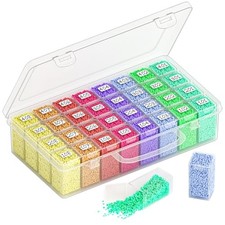 32-Grid Diamond Painting Storage Container, Transparent Craft Organizer Case