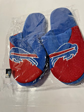 FOCO NFL Men's NFL Buffalo Bills Big Logo Color Edge Slippers Size MEDIUM NEW