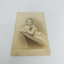 Antique Cabinet Card Photo Victorian Child Portrait Mounted Cardboard 6x4  