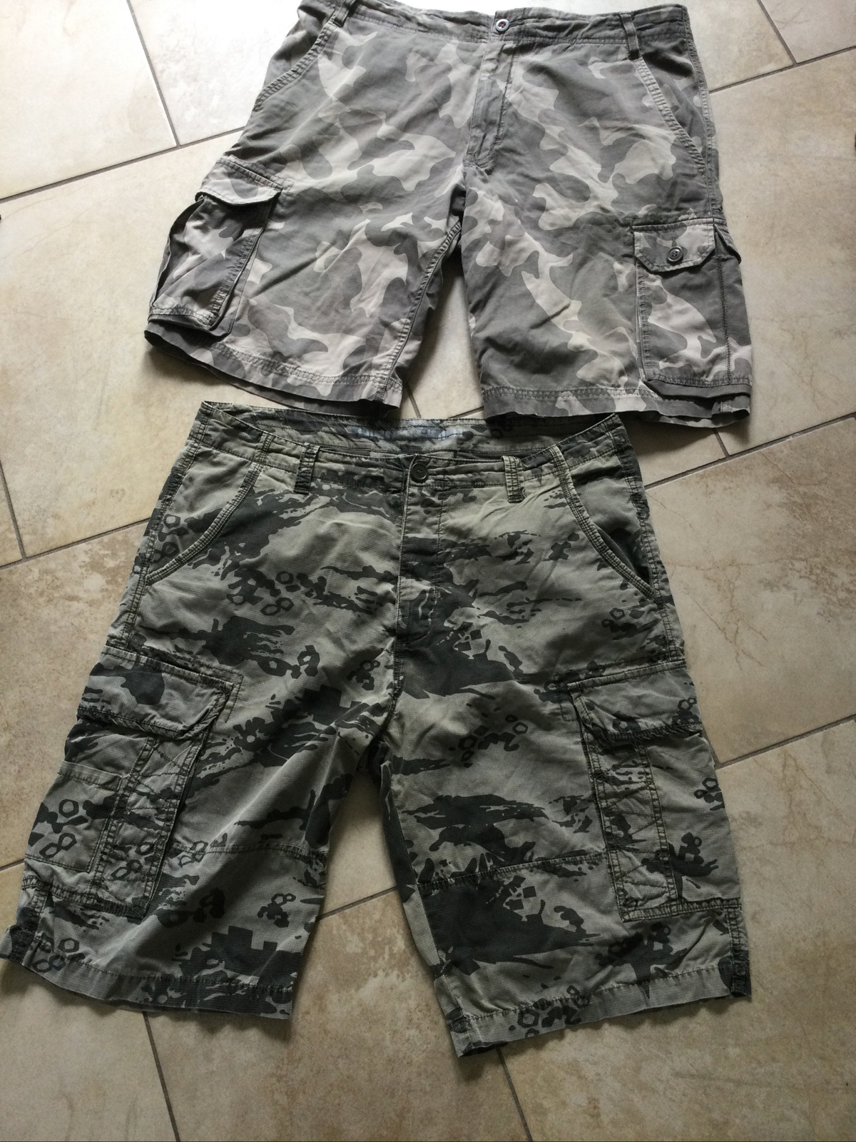 Mens Camouflage Cargo Shorts X 2 Pairs Size 36 Waist. eBay