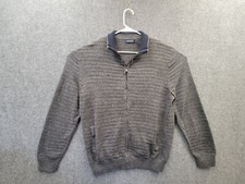 Nautica Full Zip Sweater Adult L Gray Casual Long Sleeve