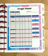 Monthly Budget Finance Spending Dashboard 4 use w/ Classic Happy Planner 