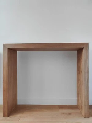 Table console Bois chêne 90x30x90cm - Photo 1/4