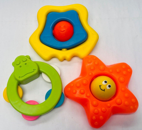 Vintage Fisher Price Rattles Set- 623 Starfish 433 Hippo & 434 Butterfly BIN 15
