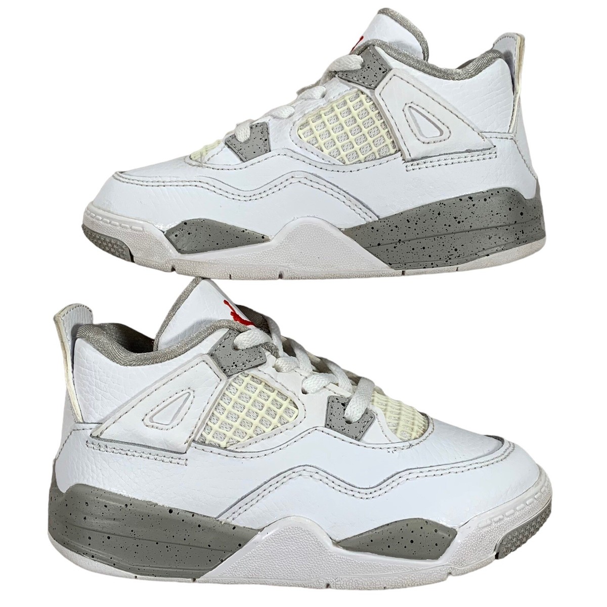 Air Jordan Retro White Oreo Tech Grey Black Fire Red 2021 Sneakers Size  10C