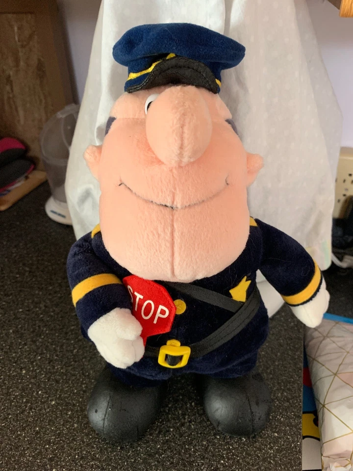 Muñeco de peluche grande de 13" Frosty The Snowman policía de tráfico raro retirado nuevo con etiquetas Foto 4 de 4