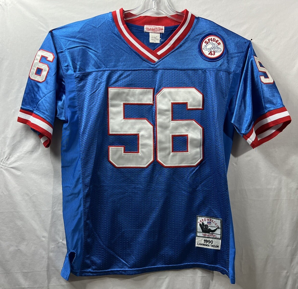 NY GIANTS LAWRENCE TAYLOR #56 MITCHELL & NESS 1990 SPIDER