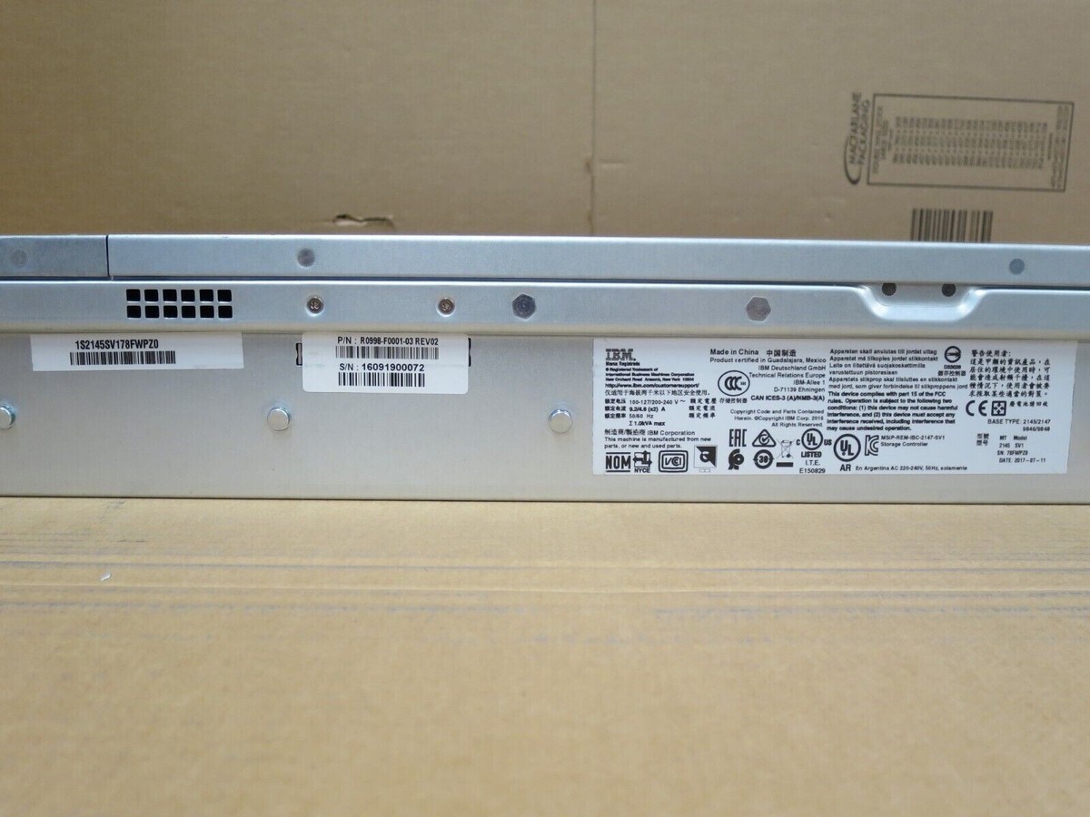 IBM 2145-SV1 SAN Volume Controller 128GB 2x E5-2667v4 8x2.5