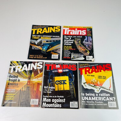 5x 2000's Trains Magazines 