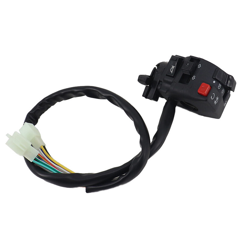 8-Wire Kill/Start/Light Switch Button Housing For 125cc Pit Quads, Dirt Bikes & ATVs