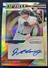 2021 Panini Prizm Silver Prizm Debut Signatures RC #DS-JM Joe McCarthy