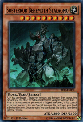 Yugioh! LP Subterror Behemoth Stalagmo - TDIL-EN084 - Ultra Rare - 1st Edition L