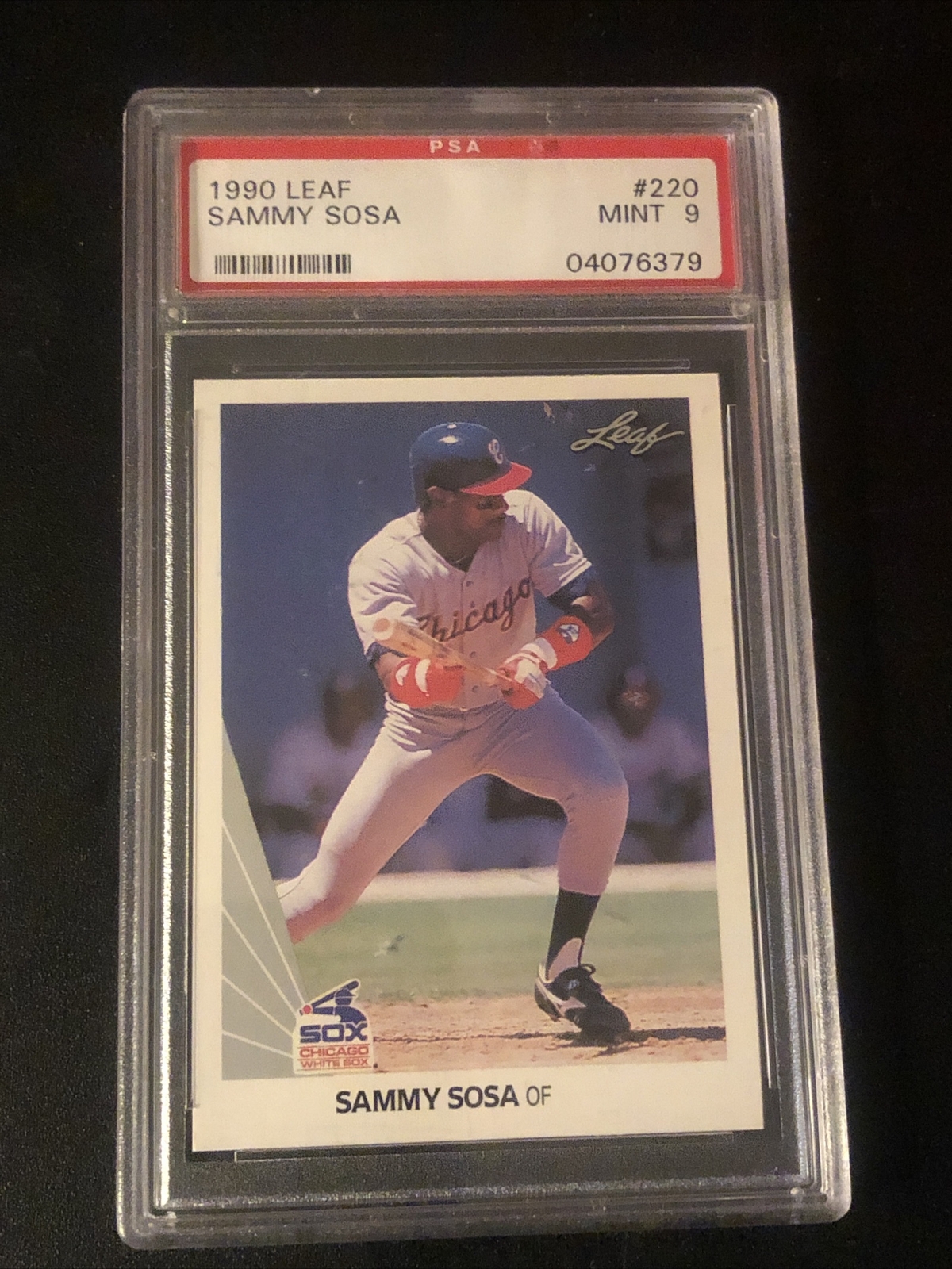 1990 Leaf Sammy Sosa Rookie #220 PSA 9