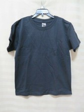Gildan Ultra Cotton Youth Classic Fit Plain Basic T-Shirt - Black - Size XS