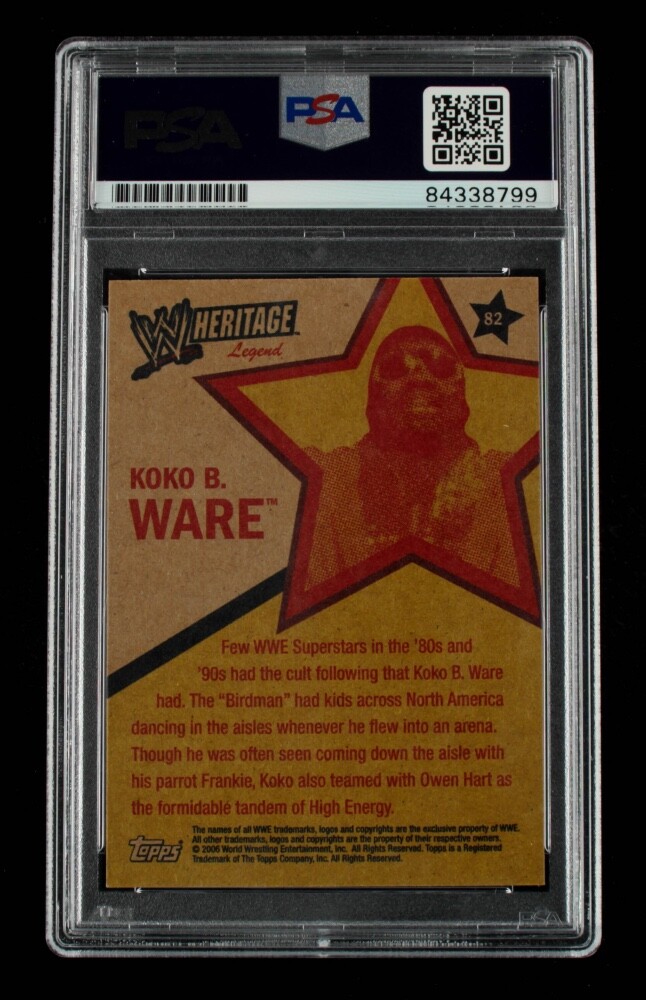 Koko B. Ware Signed 2006 Topps Heritage II WWE #82 L (PSA