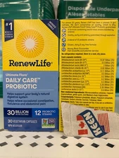Renew Life Daily Care Probiotic Digestive Health  30 capsules, EXP:2026DE