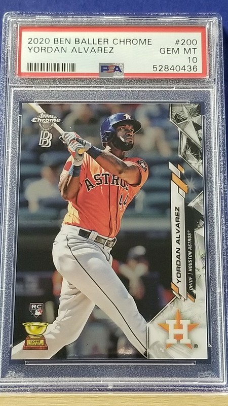 Yordan Alvarez - 2020 Topps Chrome Ben Baller RC #200 PSA 10