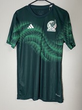 Men’sAdidas Aeroready Slim Fit Mexico Pre-Match Green Soccer Jersey M