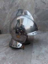 18GA Medieval Knight European Closed Burgonet Armour Helmet Reproductions Helmet