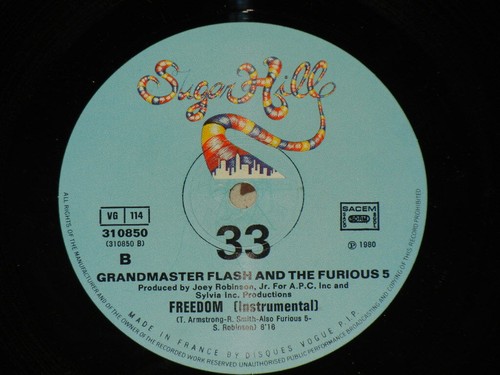 GRANDMASTER FLASH & The Furious Five - Freedom 12" FRANCE P/S 1980 HIP HOP - 第 4/4 張圖片