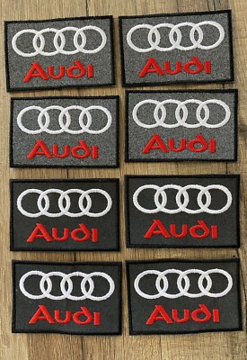 Lot 8 Patch Écusson Audi 8,5cmx5,5cm | eBay
