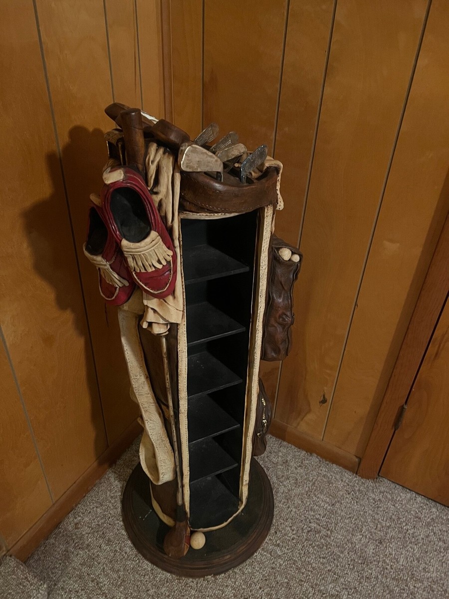 GOLF BAG CD Case Holder Resin Statue, Vintage Cool Rare 45 inches