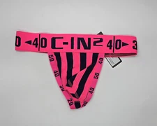 C-IN2 Men's H+A+R+D Thong Underwear Size L Pink - NWT!