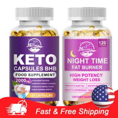 Keto Diet Pills Night Time Fat burner Slimming Capsules Lose Weight Fat Burner