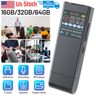 Lecture Digital Voice Recorder Dictaphone Audio MP3 Sound Mini Spy Recorder