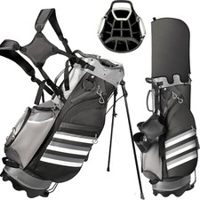 14 Way Top Dividers Golf Stand Bag w/Stand 6 Pockets, Dual Strap Rain Hood