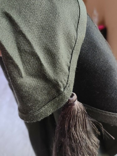 3 Vintage JC Penny Home Valance Faux Silk Tassel Dark Green 42 in X 23 made USA - Picture 10 of 10