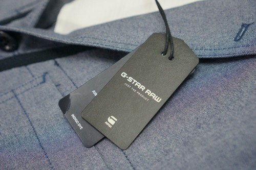 Blazer Chambray G-Star Blake Para Hombre Azul Rinsed Algodón EU48 UK/US38 QEA220 - Imagen 6 de 9