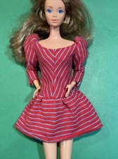 Vintage Genuine Barbie Dress  Superstar Era Red   Mattel   HTF Rare   