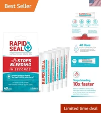 Fast-Acting Wound Gel - 5 Sterile Tubes for Cuts, Scrapes, and Razor Nicks